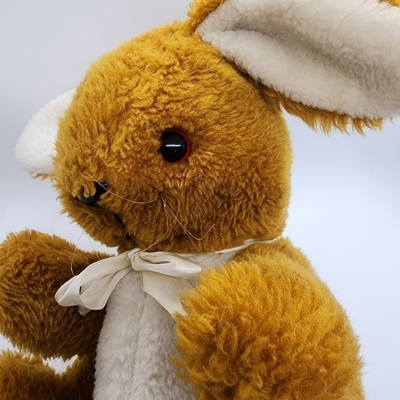 Vintage New York Merchandise Co Brown Bunny Rabbit Red eyes no neck floppy ears - Picture 11 of 12